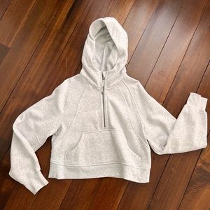 Scuba Oversized Half-Zip Hoodie Grey XS/S